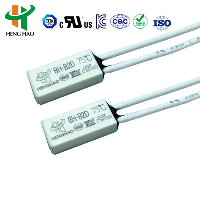 ฟิวส์ความร้อนแบบรีเซ็ตอัตโนมัติ ช่วงอุณหภูมิ 50-150℃ อายุการใช้งาน 10000 รอบ และปลอกโลหะขนาดใหญ่