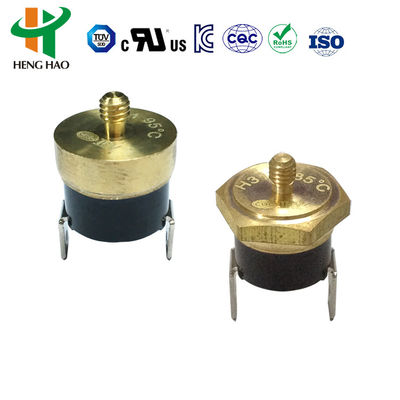 KSD301 เทอร์โมสแตตสองโลหะที่มีวงจร 100000 250V 16A และช่วงอุณหภูมิ 0-250 °C