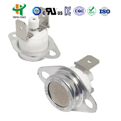 KSD301 Bimetal Thermostat Temperature Protector with Plastic or Ceramic Housing Aluminum Cap or Copper Head and 100000 Cycles Life