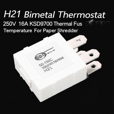 H21 เทอร์โมสแตตสองโลหะ 250V 16A 50-150C KSD9700 เครื่องปรับอุณหภูมิไฟฟิวส์อุณหภูมิสําหรับเครื่องบดกระดาษ