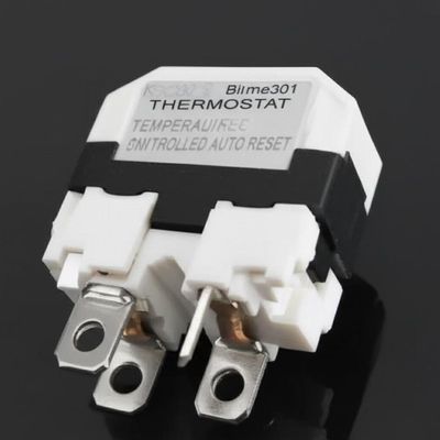 KSD301 สวิตช์ควบคุมอุณหภูมิเทอร์โมสแตมสองโลหะที่มีวงจร 100000 250V 16A และช่วง 0-250 °C