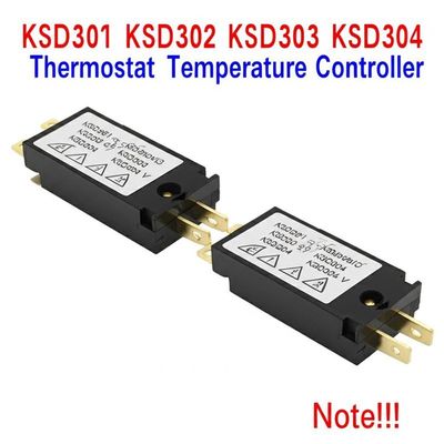 ตัวควบคุมอุณหภูมิเทอร์โมสตัทแบบไบเมทัล KSD301 พร้อม 100000 รอบ 250V 16A และช่วง 0-250℃