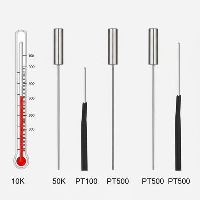 โซนส์ตรวจวัดอุณหภูมิ 10K 50K Platinum resi NTC Thermistor Platinum Resistor PT100 PT500 โซนส์เทอร์โมคอปล์พลาติน