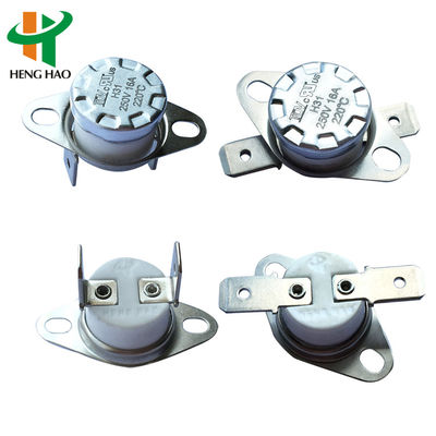 ตัวควบคุมอุณหภูมิ KSD301 เทอร์โมสตัทแบบไบเมทัลพร้อมรอบการทำงาน 100000 รอบ ช่วง 0-250℃ และหน้าสัมผัสแบบปกติปิด/เปิด